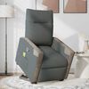 vidaXL Fauteuil de massage inclinable Gris fonc&eacute; Tissu