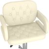 vidaXL Chaises pivotantes &agrave; manger lot de 2 cr&egrave;me similicuir