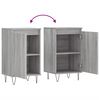 vidaXL Buffets 2 pcs sonoma gris 40x35x70 cm bois d'ing&eacute;nierie