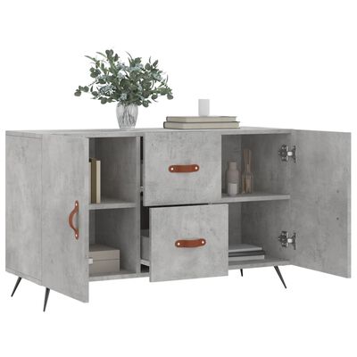 vidaXL Buffet gris béton 100x36x60 cm bois d'ingénierie