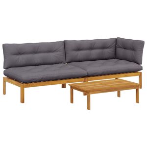vidaXL 3 Pi&egrave;ce Unit&eacute; du canap&eacute; en palette de jardin