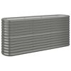 vidaXL Lit sur&eacute;lev&eacute; de jardin Acier galvanis&eacute; 152x40x68 cm gris