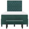 vidaXL Lit &agrave; ressorts avec matelas Vert fonc&eacute; 120 x 200 cm Velours