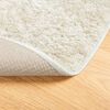 vidaXL Tapis ISTAN &agrave; poils longs aspect brillant cr&egrave;me &Oslash; 100 cm