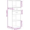 vidaXL Buffet haut sonoma gris 45x42,5x124 cm bois d'ing&eacute;nierie