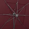 vidaXL Parasol de jardin à 4 niveaux mât en aluminium rouge bordeaux