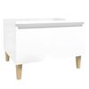 vidaXL Tables d'appoint 2pcs Blanc brillant 50x46x35cm Bois ing&eacute;nierie