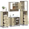vidaXL Ensemble de meubles de salle de bain 4 pcs ch&ecirc;ne sonoma