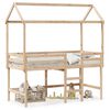 vidaXL Lit superpos&eacute; avec &eacute;chelle et toit sans matelas 90x190 cm