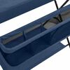 vidaXL Table &agrave; langer Bleu marine Fer