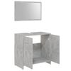 vidaXL Ensemble de meubles de bain 4 pcs Gris b&eacute;ton Agglom&eacute;r&eacute;