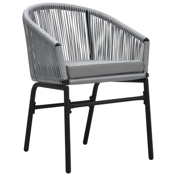 vidaXL Ensemble &agrave; manger de jardin 5 pcs Gris