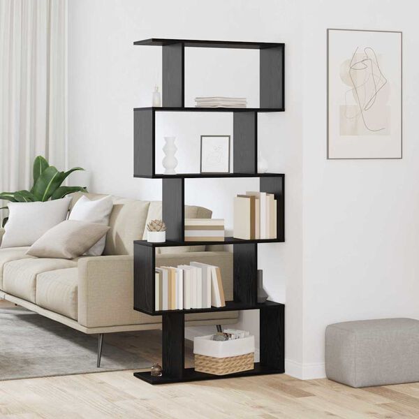 vidaXL Biblioth&egrave;que Ch&ecirc;ne noir 70 x 24 x 161 cm Bois d'ing&eacute;nierie