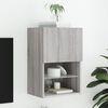 vidaXL Meuble TV avec lumi&egrave;res LED sonoma gris 40,5x30x60 cm