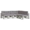 vidaXL Coussins de palette lot de 7 gris tissu