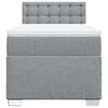vidaXL Sommier &agrave; lattes de lit avec matelas gris clair 80x200 cm tissu