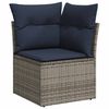 vidaXL Salon de jardin 8pcs avec coussins marron r&eacute;sine tress&eacute;e acacia