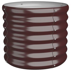 vidaXL Jardini&egrave;re de jardin Acier galvanis&eacute; 40x40x36 cm Marron