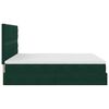 vidaXL Cadre de lit ottoman avec matelas vert fonc&eacute; 200x200 cm velours