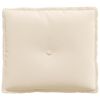 vidaXL Coussin de Dos Beige 50 x 45 cm Tissu en microfibre