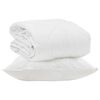 vidaXL Duvet d'&eacute;t&eacute; simple avec oreiller 2 pi&egrave;ces Blanc Microfibre