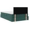 vidaXL Lit avec rangement et LED Vert fonc&eacute; 120 x 200 cm Velours
