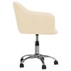 vidaXL Chaises pivotantes &agrave; manger lot de 6 Cr&egrave;me Tissu