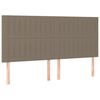 vidaXL Sommier &agrave; lattes de lit avec matelas Taupe 160x200 cm Tissu