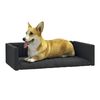 vidaXL Lit d'auto pour chien Noir 70x45 cm Aspect de lin