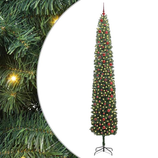 vidaXL Sapin de No&euml;l artificiel Vert 300 cm PVC et acier et plastique