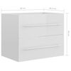 vidaXL Ensemble de meubles de salle de bain 2 pcs Blanc brillant