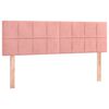 vidaXL Sommier &agrave; lattes de lit avec matelas Rose 140x190 cm Velours
