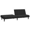 vidaXL Canap&eacute;-lit 2 places noir velours