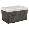 vidaXL Ensemble de paniers gigognes 6 pcs Gris Saule naturel