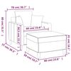 vidaXL Fauteuil avec repose-pied Cr&egrave;me 60 cm Velours
