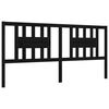 vidaXL Cadre de lit sans matelas noir 200x200 cm bois massif