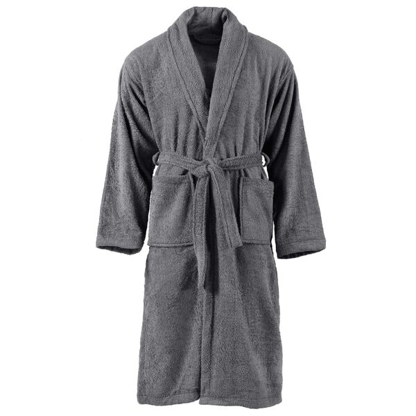 vidaXL Peignoir unisexe Terry 100 % Coton Anthracite M