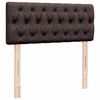 vidaXL Sommier &agrave; lattes de lit et matelas marron fonc&eacute; 120x190cm tissu