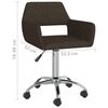 vidaXL Chaises pivotantes &agrave; manger lot de 6 marron fonc&eacute; tissu