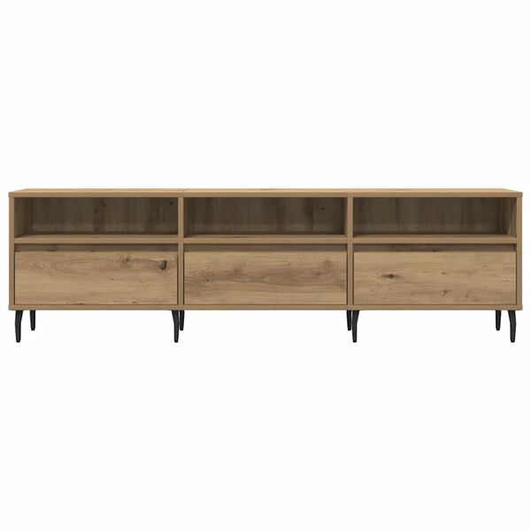 vidaXL Meuble TV chêne artisanal 150x30x44,5 cm bois d'ingénierie
