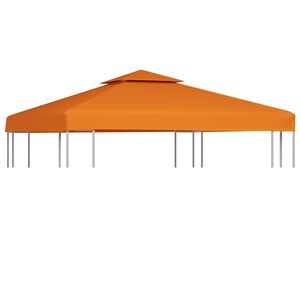 vidaXL Recouvrement de remplacement d'auvent 310 g/m&sup2; Orange 3x3 m
