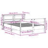 vidaXL Cadre de lit sans matelas 140x200 cm bois massif de pin