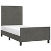 vidaXL Cadre de lit sans matelas gris fonc&eacute; 90x200 cm velours