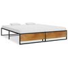 vidaXL Cadre de lit sans matelas noir m&eacute;tal 160x200 cm