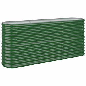 vidaXL Lit sur&eacute;lev&eacute; de jardin Acier galvanis&eacute; 152x40x68 cm Vert