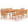 vidaXL Ensemble &agrave; manger de jardin 5pcs Bois de teck massif