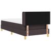 vidaXL Lit &agrave; ressorts avec matelas Marron fonc&eacute; 200 x 90 cm tissu