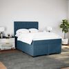 vidaXL Sommier &agrave; lattes de lit et matelas bleu 140x190 cm velours