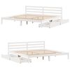 vidaXL Cadre de lit sans matelas blanc 200x200 cm bois massif de pin