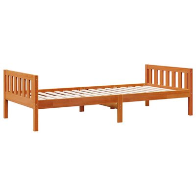 vidaXL Lit pour enfants sans matelas cire marron 80x200 cm pin massif